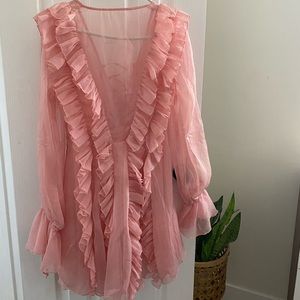S Pink ruffle dress BEAUTIFUL